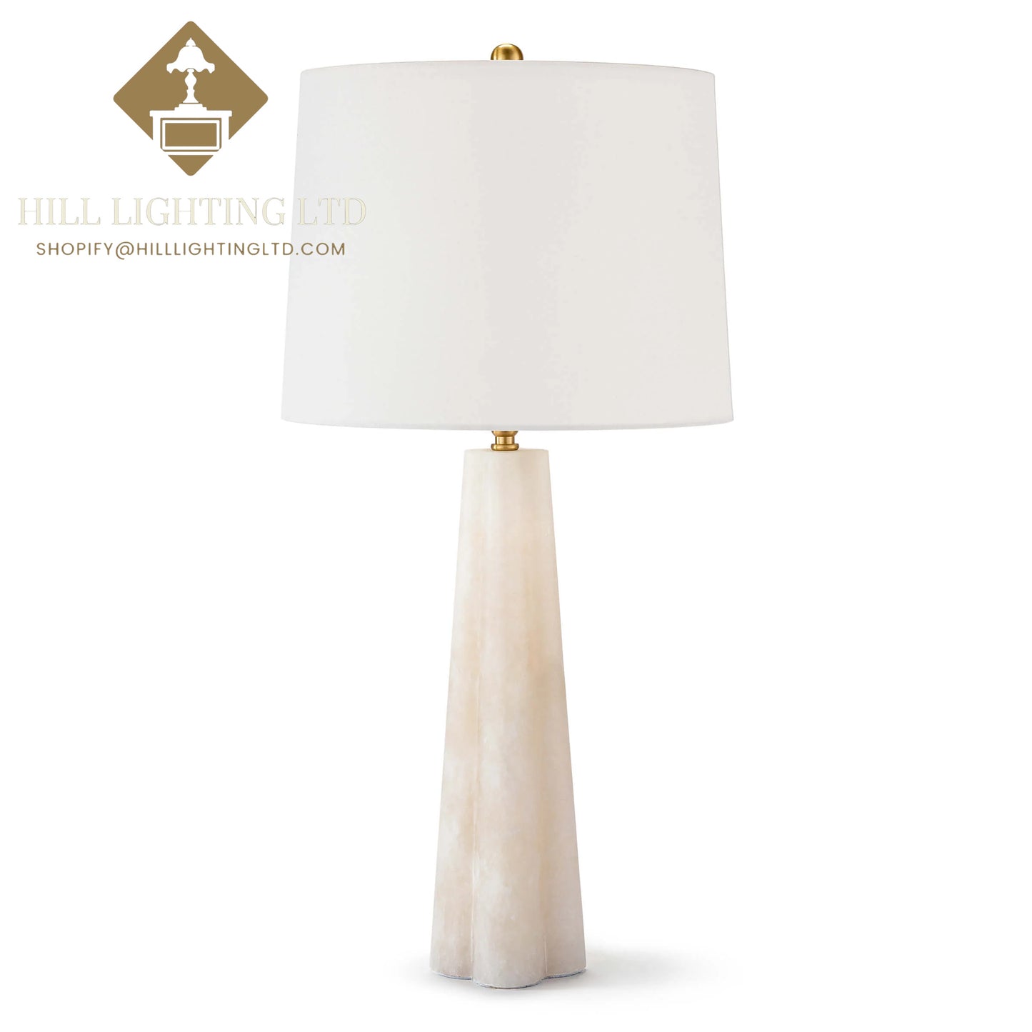 Quatrefoil Alabaster Table Lamp Small